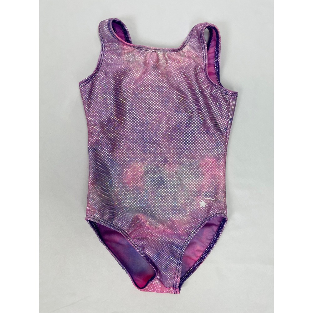 Destira Leotard Girl XS Purple Sparkly Shimmer Gymnastics Dance Gymnasts